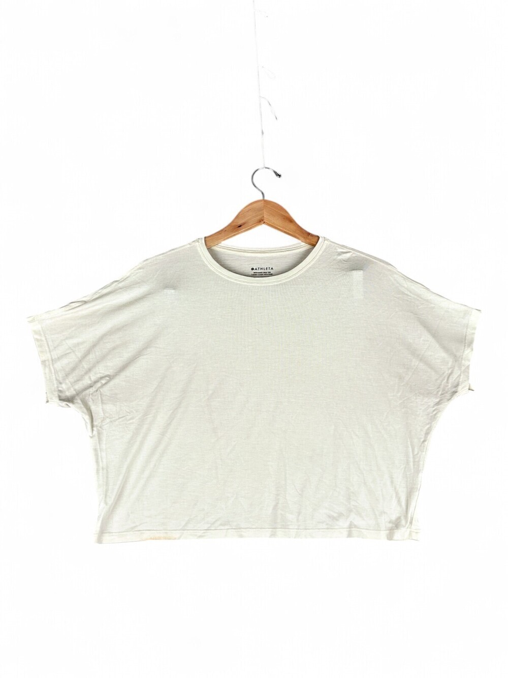 Athleta Boxy Short Sleeve Tee XS Ivory